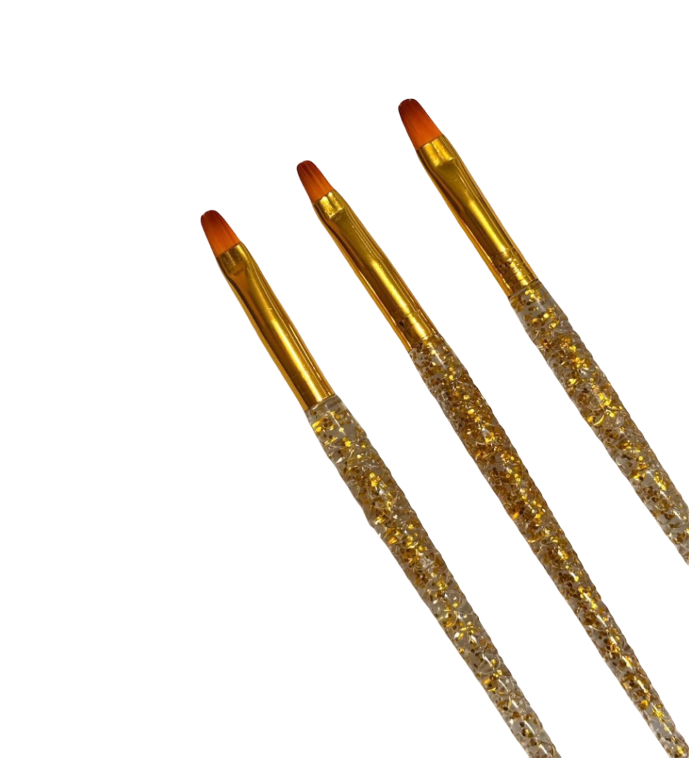 Pincel de Gel x3 Sirena Dorado