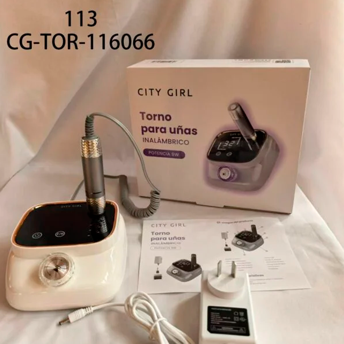 TORNO PARA UÑAS CITY GIRL 8W no es inalambrico