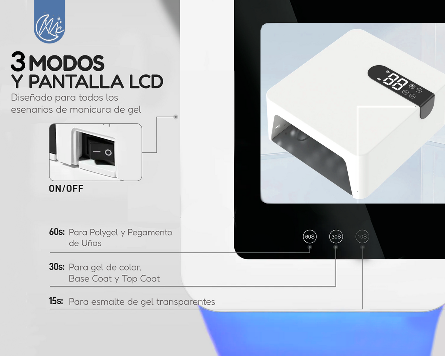 Cabina Uñas Gel H10 Pro Lámpara Horno Uv Led 72w Profesional
