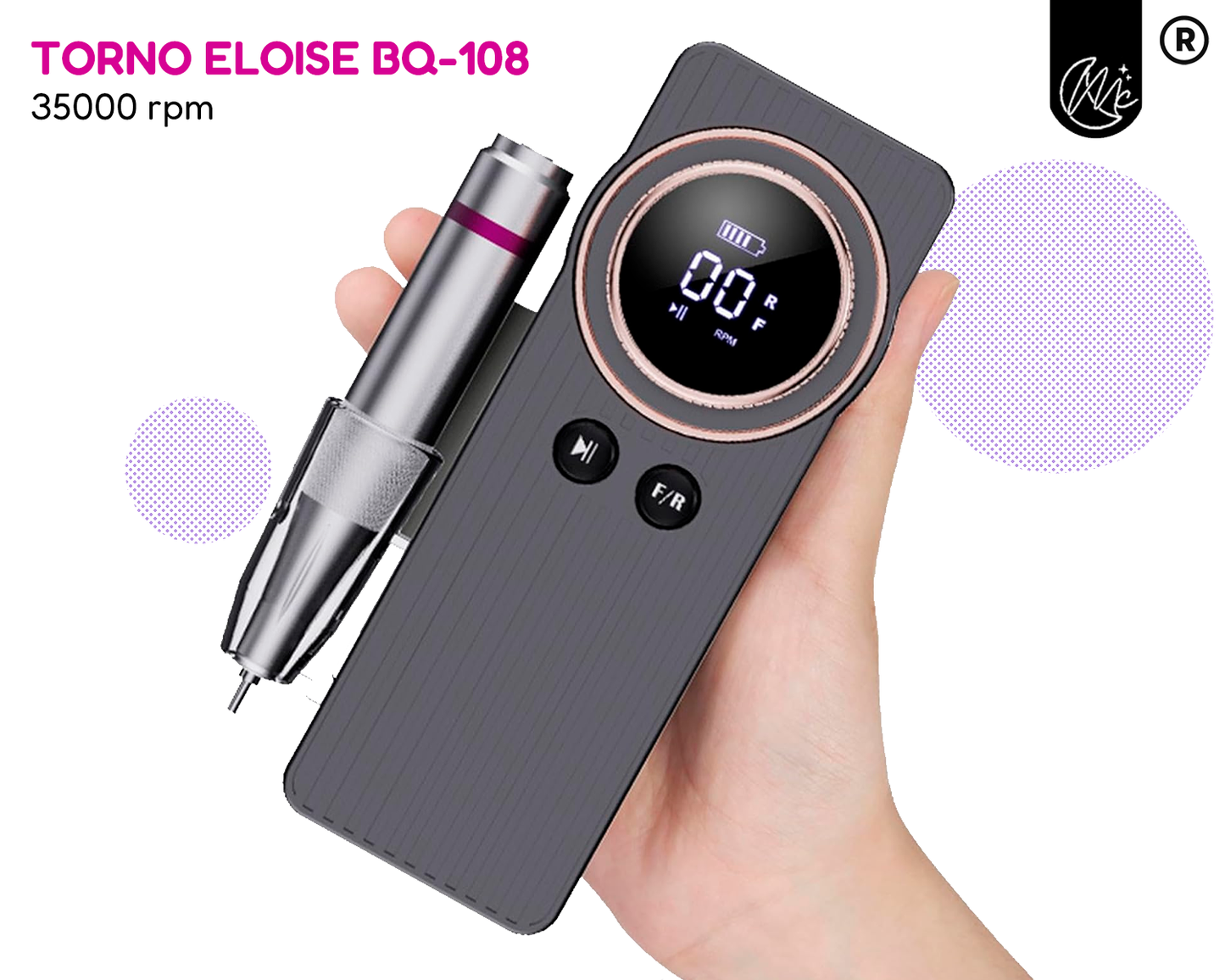 Torno Uñas Profesional Manicura Pedicura Eloise Bq-108 Limas