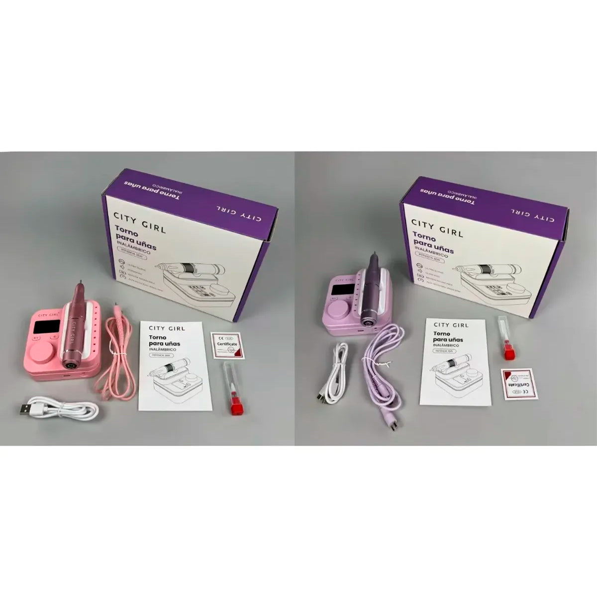 Torno Uñas Inalámbrico 35000 Rpm City Girl 36w Profesional