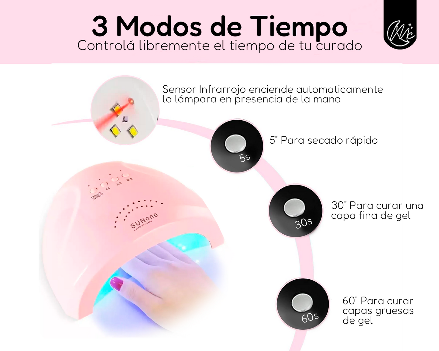 Kit Uñas Manicura Semipermanente Completo Cabina Profesional