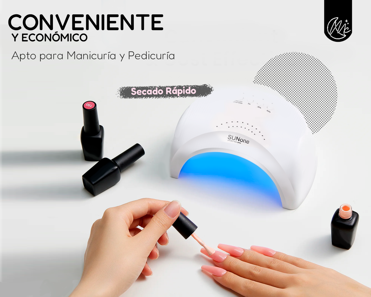 Kit Uñas Manicura Semipermanente Completo Cabina Profesional