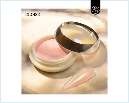 Polvo Efecto Aurora Eloise X6 Uñas Brillo Tornasol Espejo Aurora