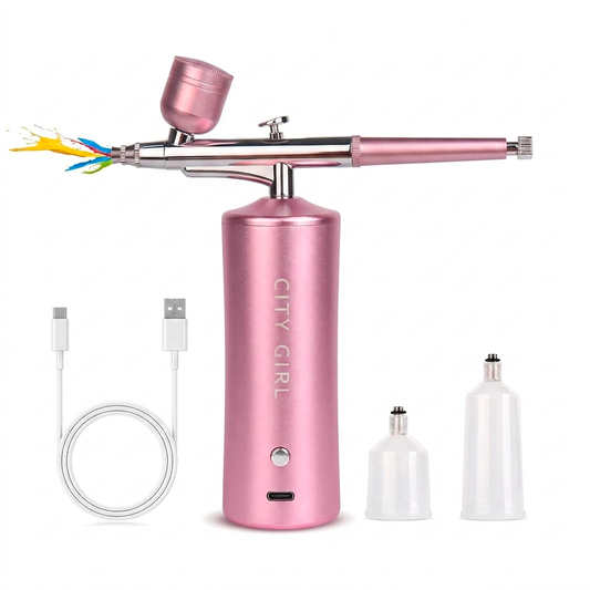 Aerógrafo Pulverizador Inalámbrico Portatil City Girl Rosa