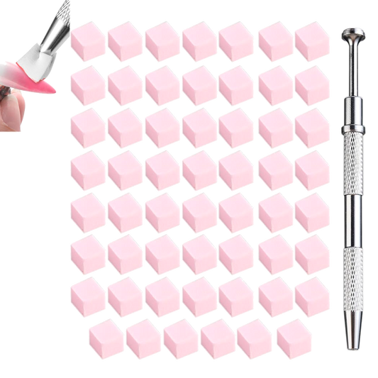 Kit Difuminar City Girl Uñas Pinza Para Agarrar Con 50 Esponjas Color Surtido Manicura Semipermanente Pediura Gel