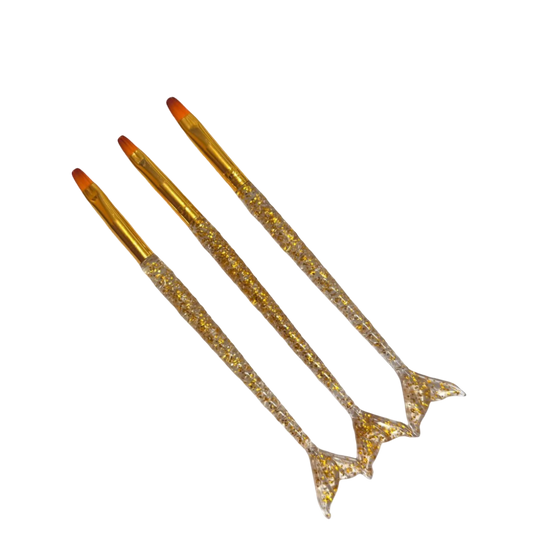 Pincel de Gel x3 Sirena Dorado