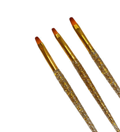 Pincel de Gel x3 Sirena Dorado