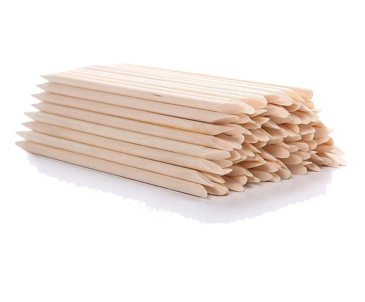 Palito Naranjo X100 Repujador De Cutícula Manicura Uñas