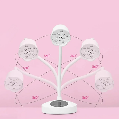Cabina Uv Led Flor 20w Paris Night Uñas Lampara Tactil Blanco