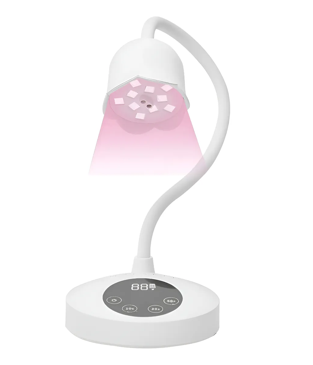 Cabina Uv Led Flor 20w Paris Night Uñas Lampara Tactil Blanco