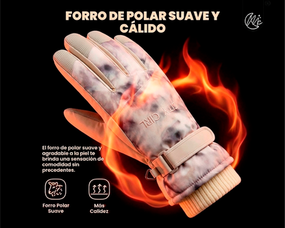 Guantes Nieve City Girl Adulto Ajustable Impermeable Nieve