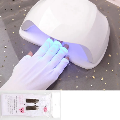 Guantes Anti Uv Profesional Manicura Pedicura Uñas Mano 37cm