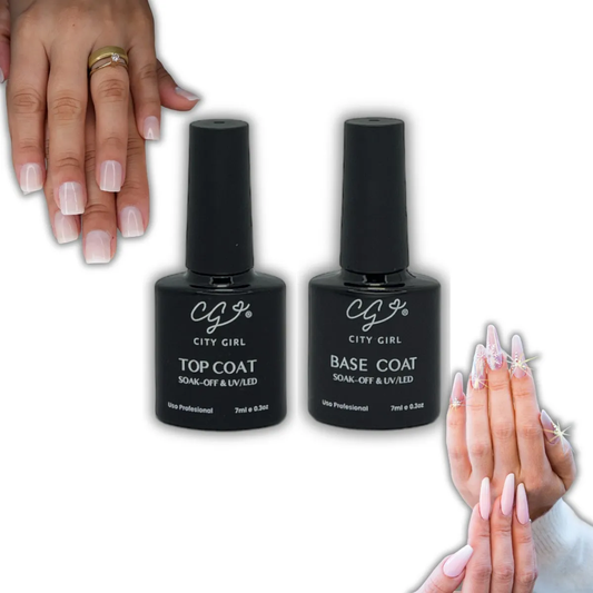 Kit Base Top Esmalte Semipermanente Uv Led Manicura Uñas