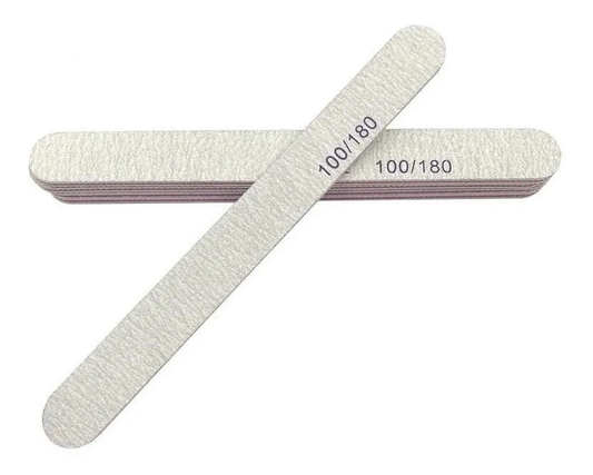 Lima Para Uñas 100/180 5 Unidades Gelificadas Acrilicas