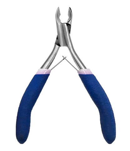 Alicate Corta Cuticula Uñas Mango Rosa Acero Inoxidable Pro