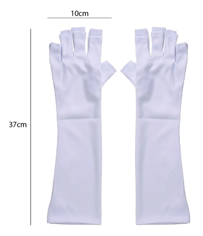 Guantes Anti Uv Profesional Manicura Pedicura Uñas Mano 37cm