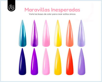 Polvo Efecto Aurora Eloise X6 Uñas Brillo Tornasol Espejo Aurora