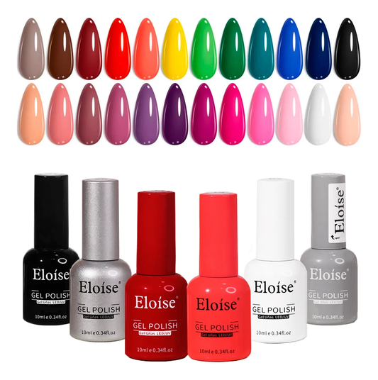 Kit X6 Esmaltes Color Semipermanente Eloíse Uv Uñas Manicura A Elección