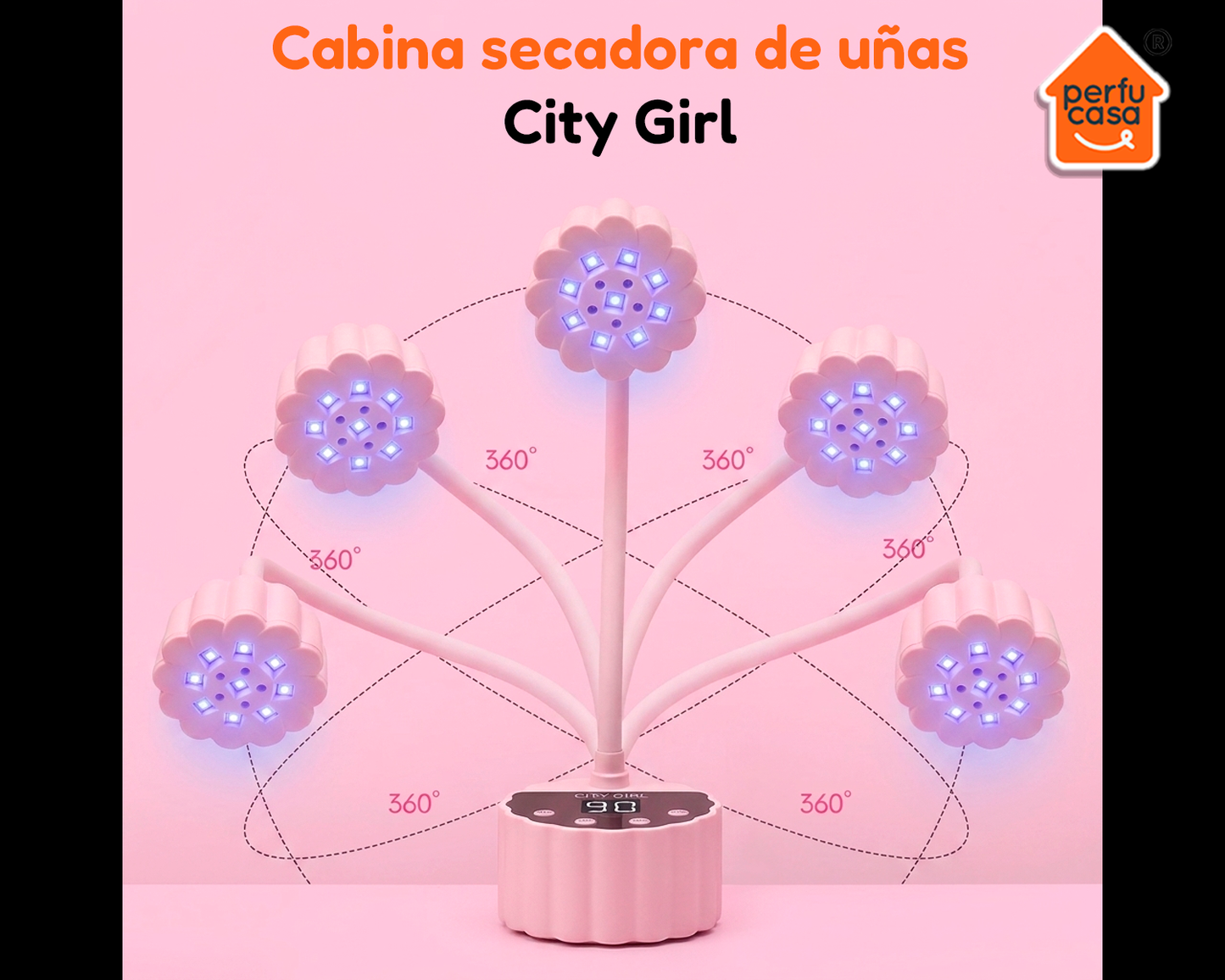 Cabina City Girl Uv Led Inalambrica Soft Gel 6w Flexible