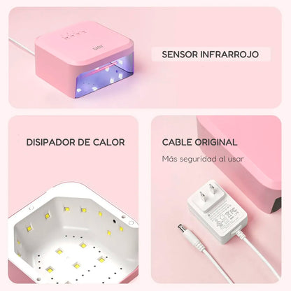 Cabina Lámpara Uv Led 48w City Girl Uñas Gelificadas