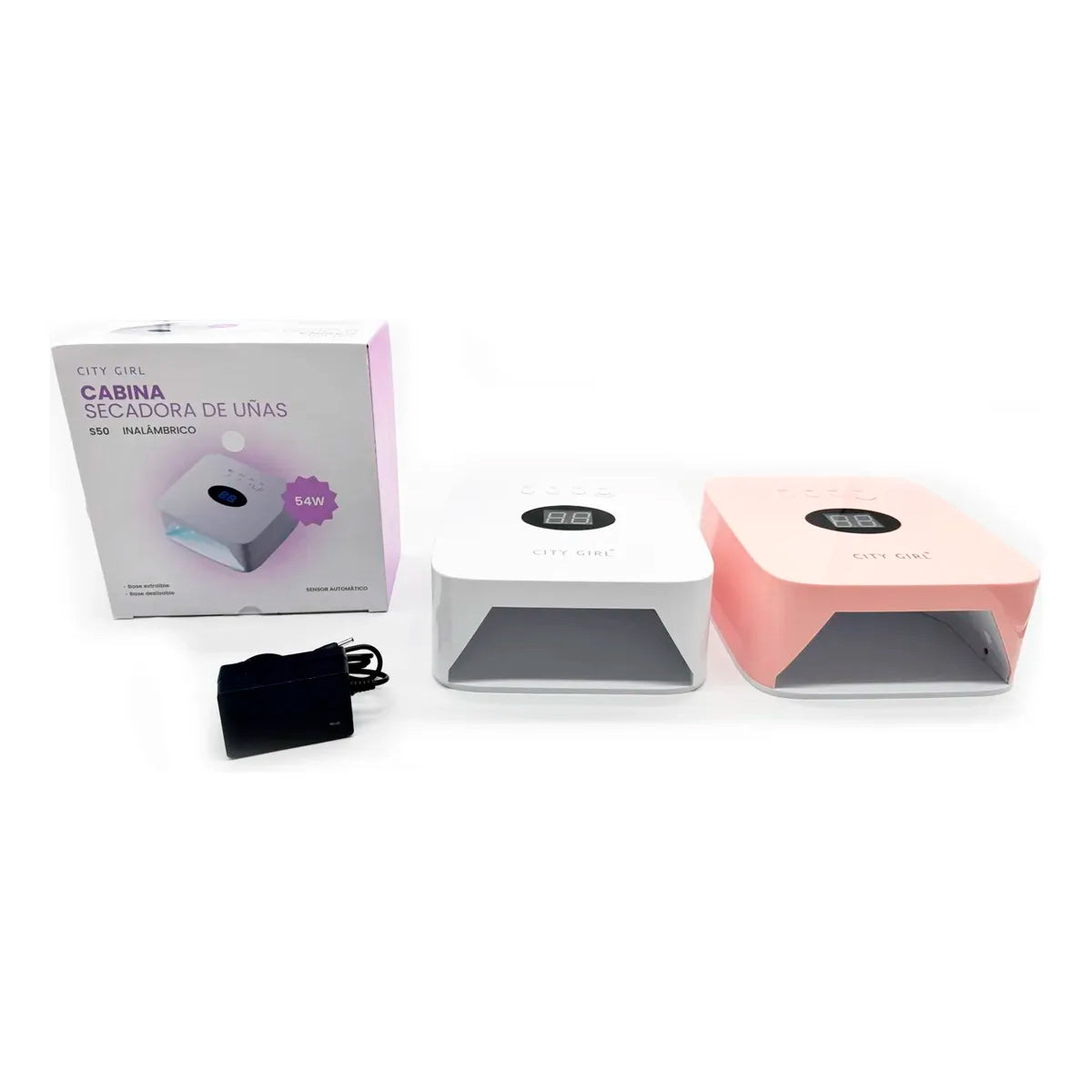 Cabina Lámpara Uv Led 54w City Girl Esmaltado Semi Blanco