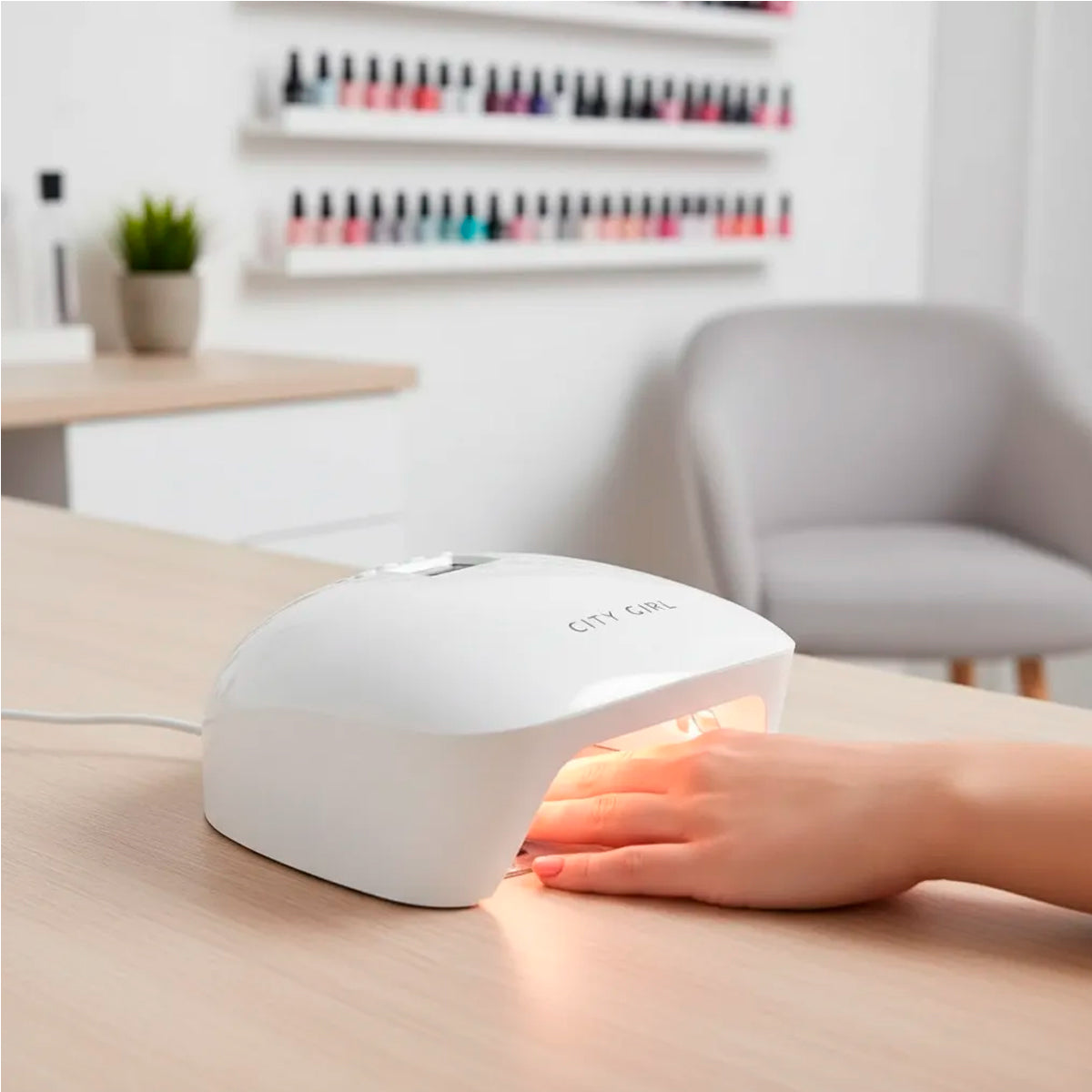 Cabina Inalámbrica Uñas Gelificadas Pro 72w City Girl Uv Led