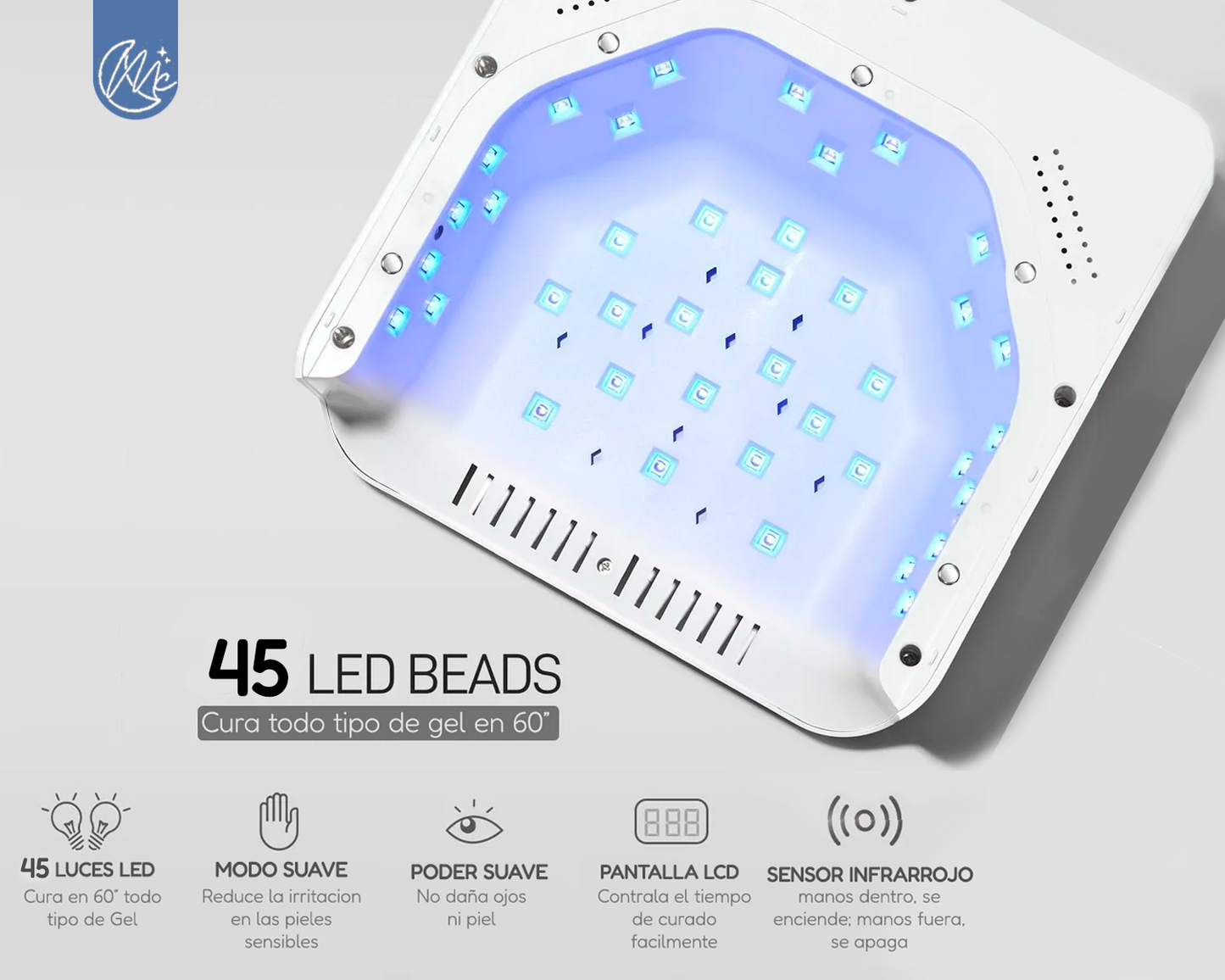 Cabina Uñas Gel H10 Pro Lámpara Horno Uv Led 72w Profesional