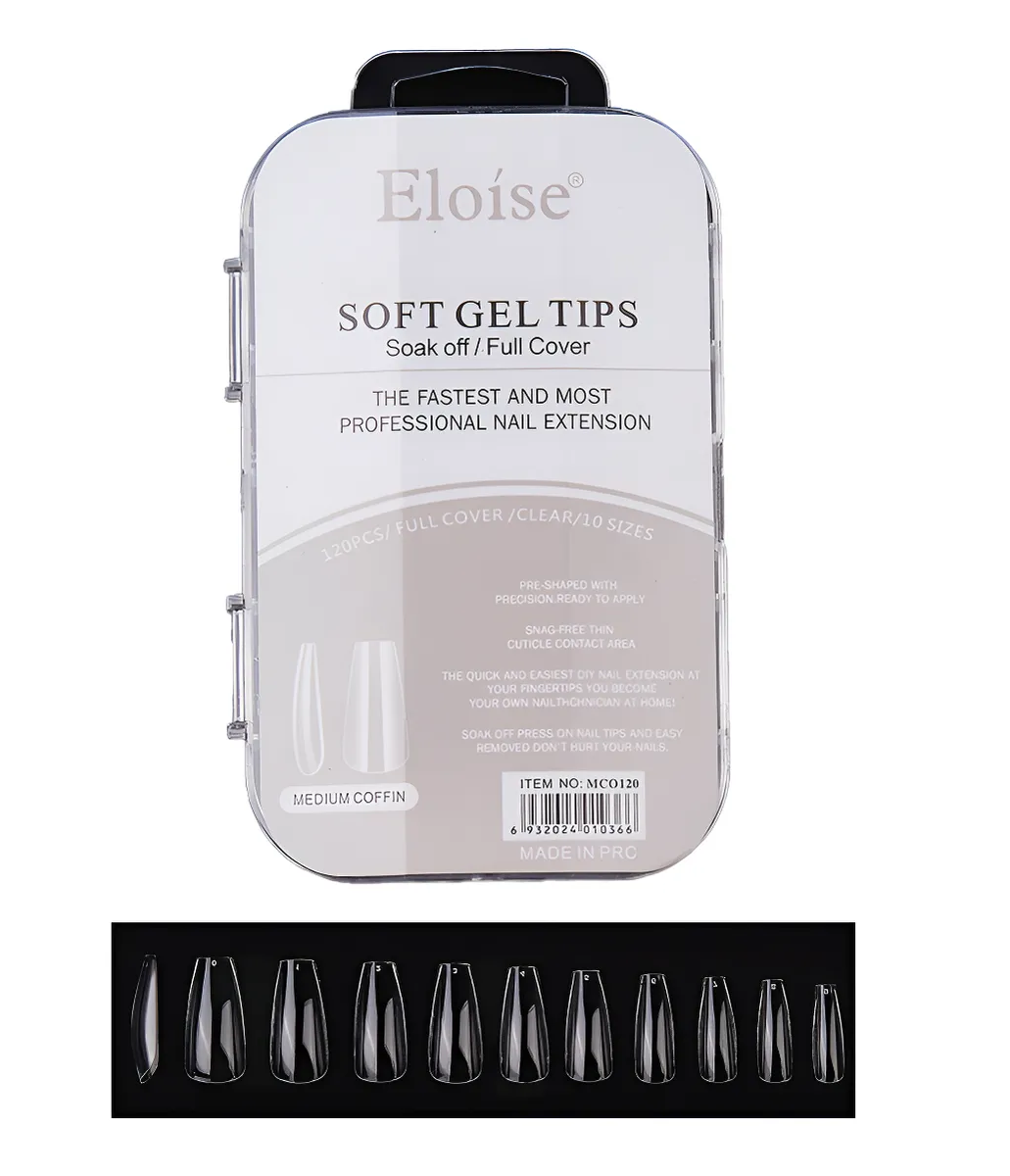 Tips Uñas Eloise Soft Gel Nails Press On 120pcs Postizas