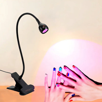 Lámpara Cabina Uv Led Clip Broche Flexible 360 Uñas Soft Gel