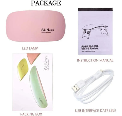 Cabina Sun Mini Led Uv 6w Para Uñas Gelificadas