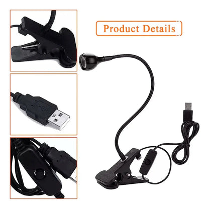 Lámpara Cabina Uv Led Clip Broche Flexible 360 Uñas Soft Gel