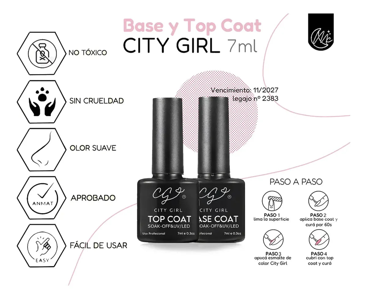 Kit 12 Esmaltes Semipermanentes City Girl 7ml Aprobado Anmat