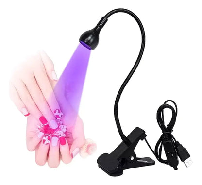 Lámpara Cabina Uv Led Clip Broche Flexible 360 Uñas Soft Gel