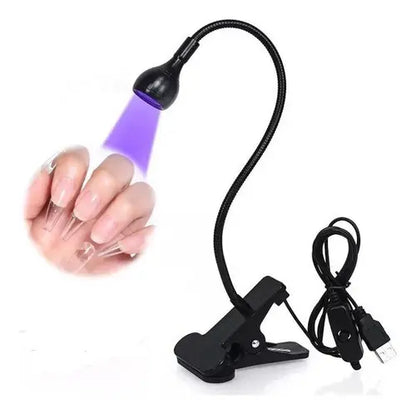 Lámpara Cabina Uv Led Clip Broche Flexible 360 Uñas Soft Gel
