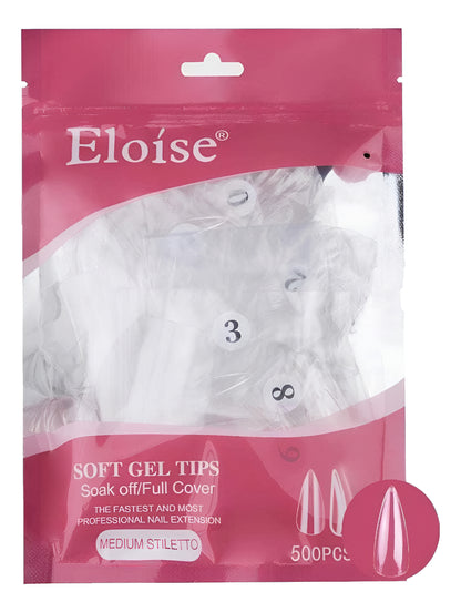 Tips Uñas Eloise Soft Gel Nails Press On 500pcs Postizas
