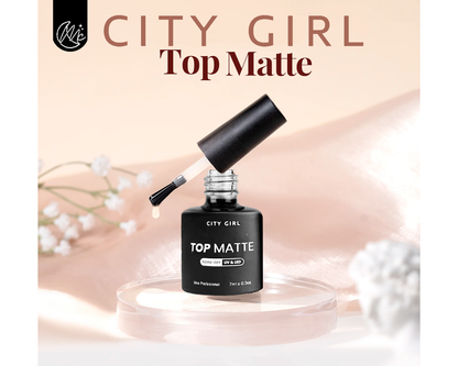 Esmalte Top Coat Efecto Matte Semipermanente City Girl 7ml