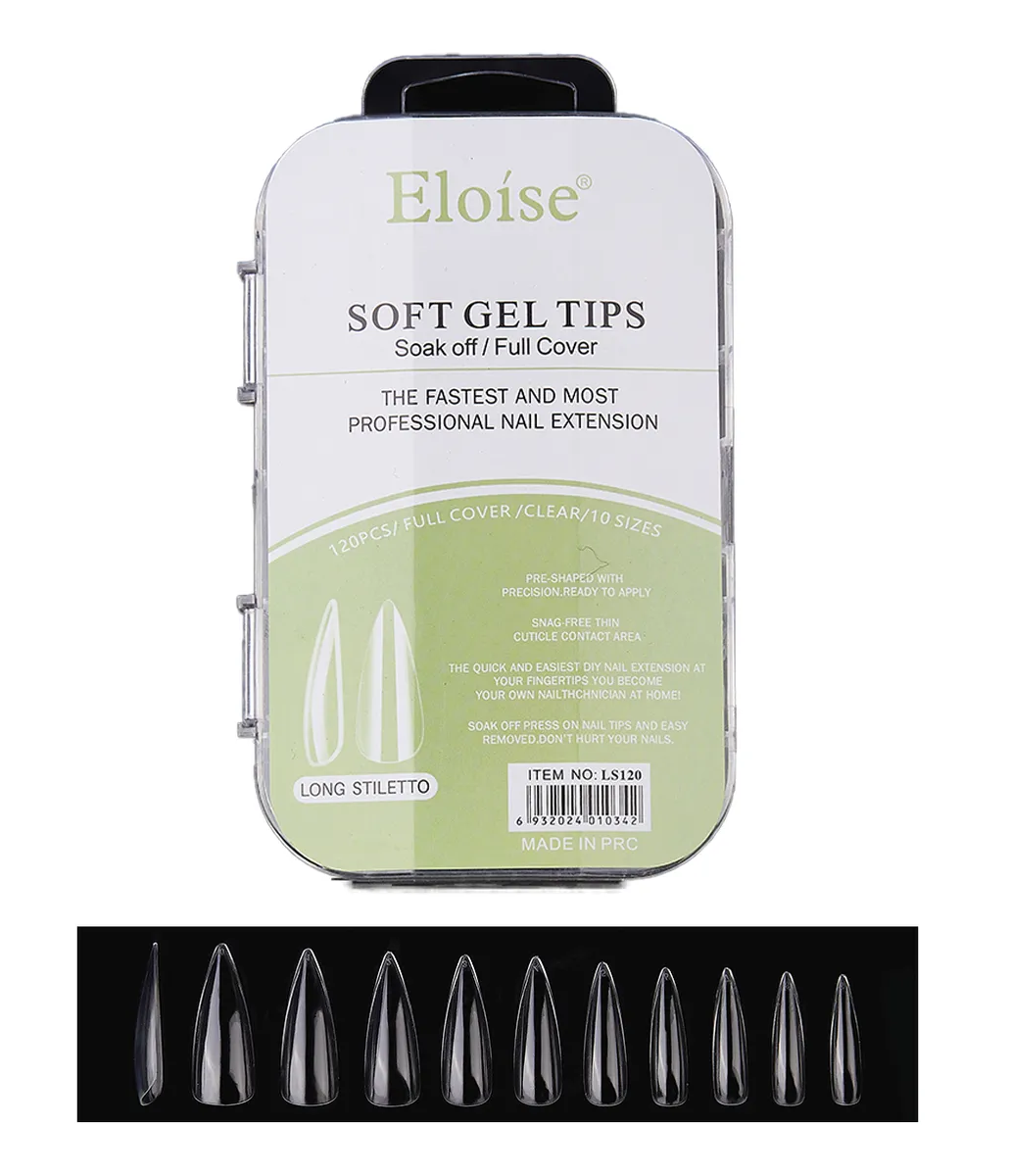 Tips Uñas Eloise Soft Gel Nails Press On 120pcs Postizas
