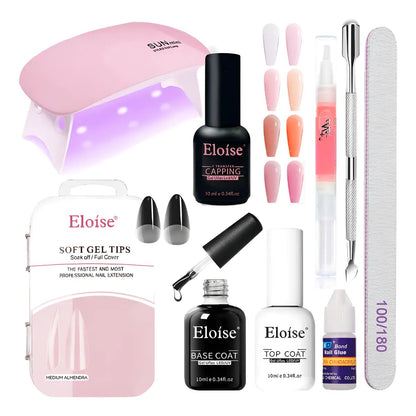 Kit Uñas Soft Gel Semipermanente Set Profesional Completo
