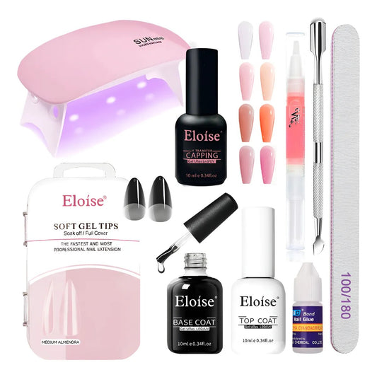 Kit Uñas Soft Gel Semipermanente Set Profesional Completo