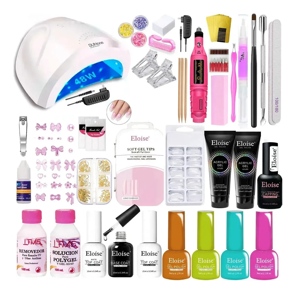 Kit Uñas Esculpidas Completo Polygel Manicura Semipermanente