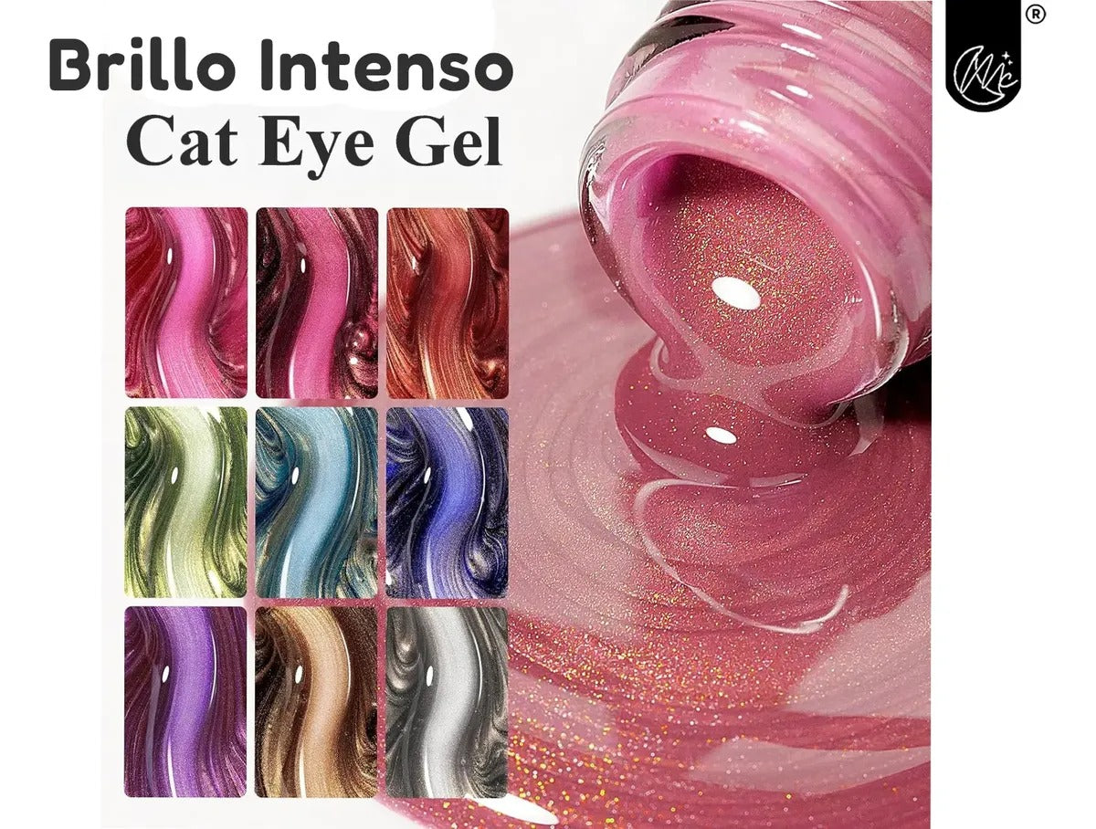 Kit Uñas Esculpidas Soft Gel Cat Eye Esmalte Semipermanente