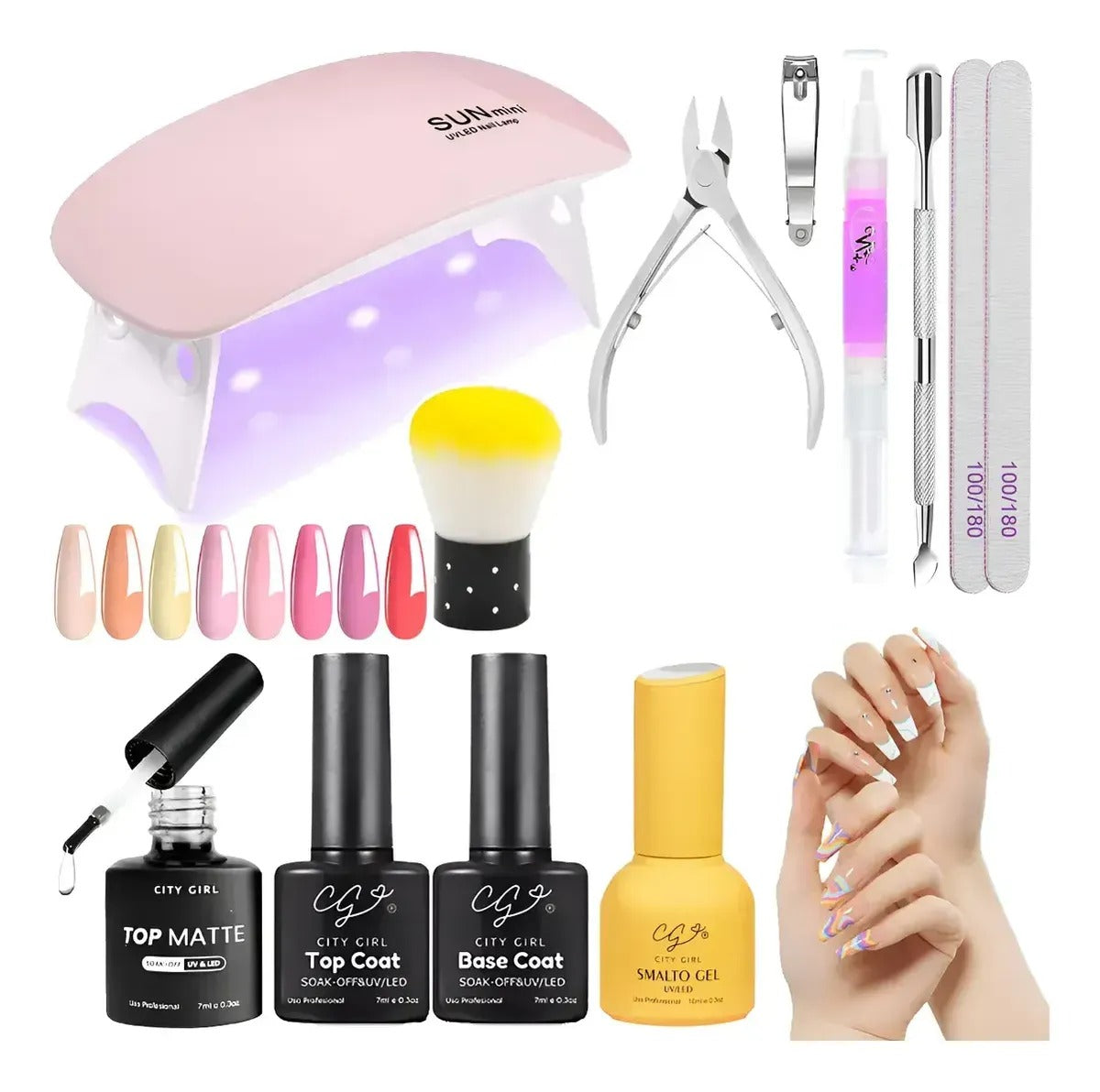 Kit X22 Polygel Semipermanente Set Completo Uñas Manicuria