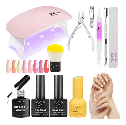 Kit X22 Polygel Semipermanente Set Completo Uñas Manicuria