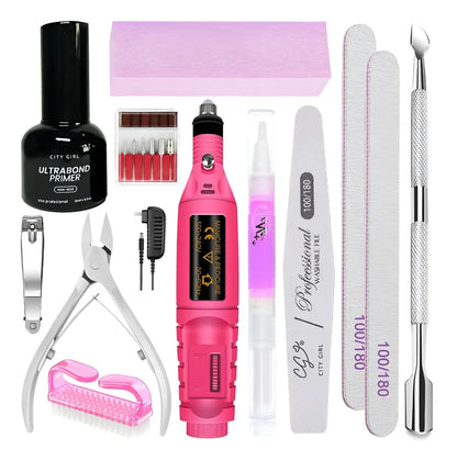 Kit Preparación Uñas Gelificadas Manicura Inicial Completo