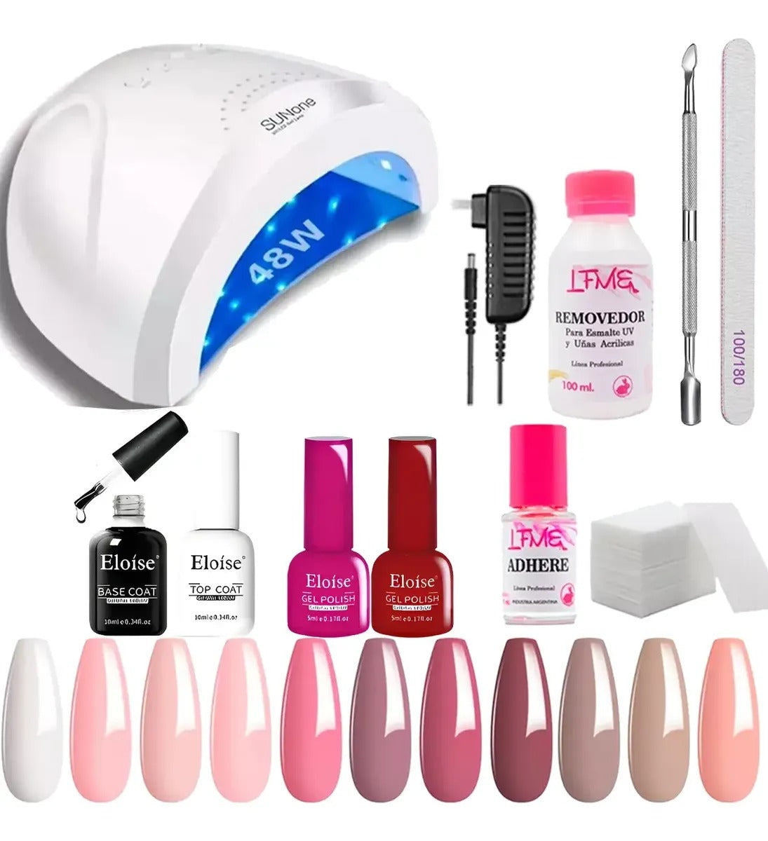 Kit Principiante Semipermanente Manicura Esmaltes Uñas Gel
