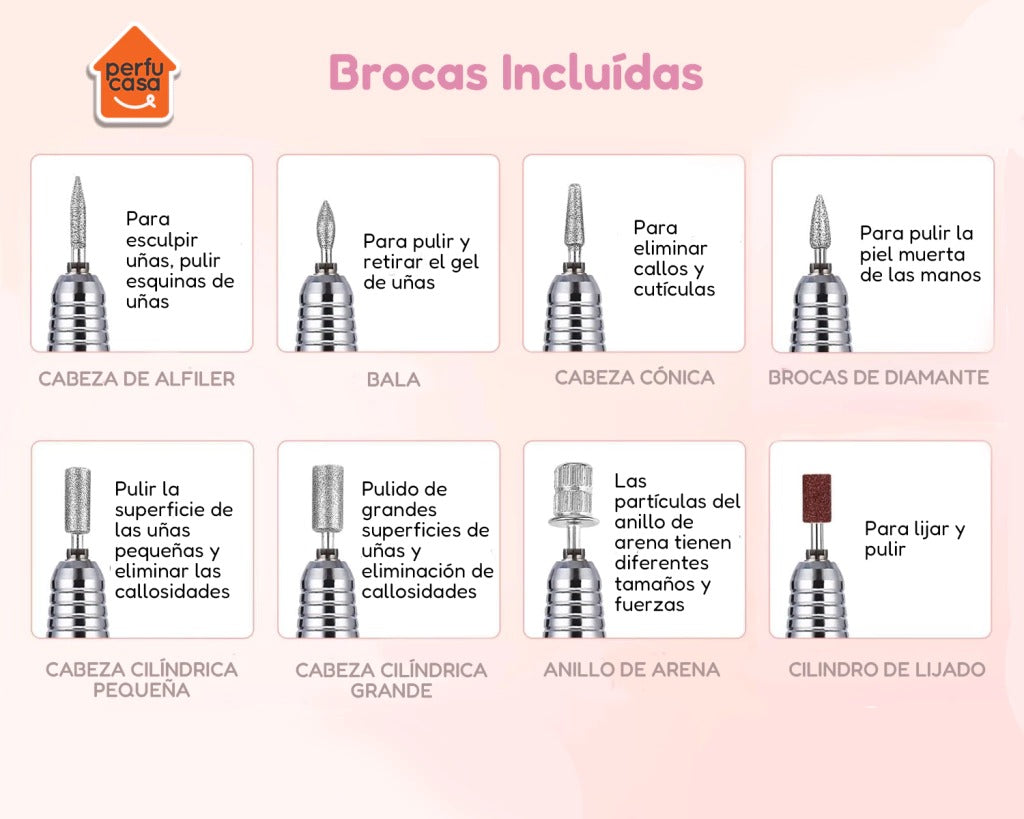 Torno Profesional Eloise para Uñas Manicura Pedicura 35000 Rpm BQ-107