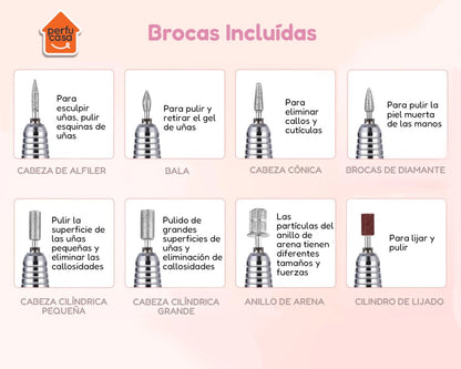 Torno Profesional Eloise para Uñas Manicura Pedicura 35000 Rpm BQ-107