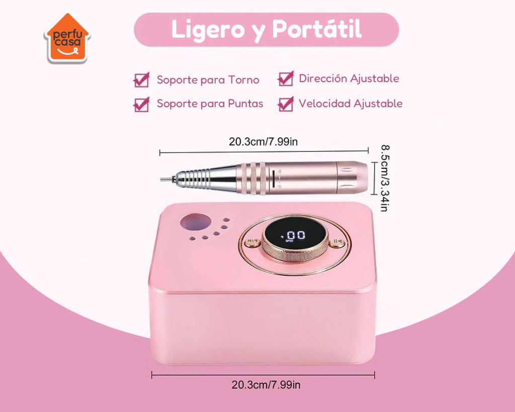 Torno Profesional Eloise para Uñas Manicura Pedicura 35000 Rpm BQ-107