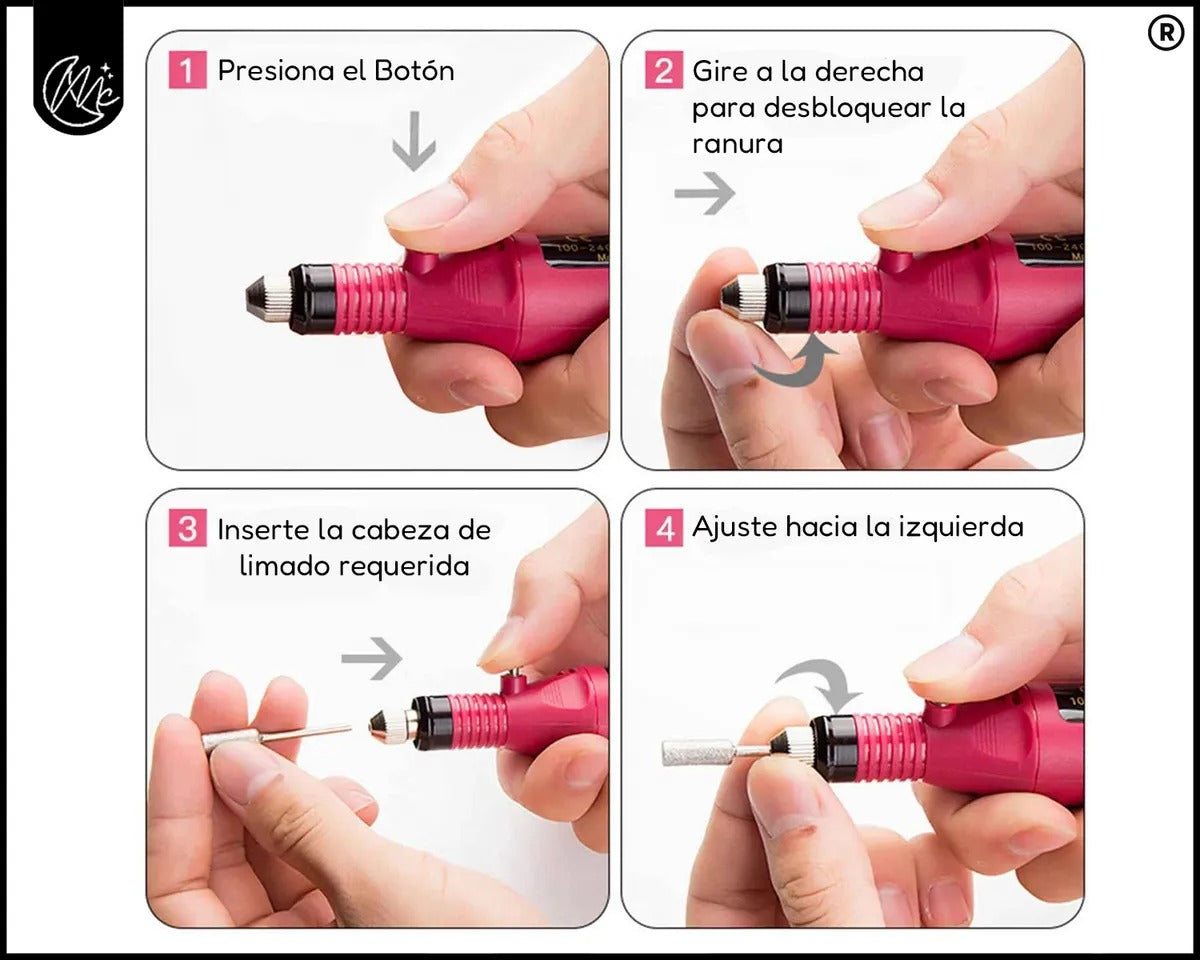 Kit Uñas Manicura Semipermanente X60 Torno Cabina Completo